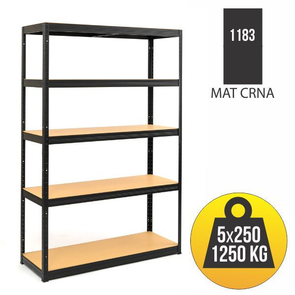 KD Polica metal medijapan 213x120x45cm 5x250kg