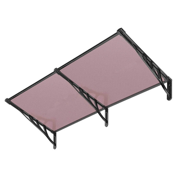 Nadstrešnica ravna 200x90 Crna Bronza 5mm Leksan ( 1514 ) 