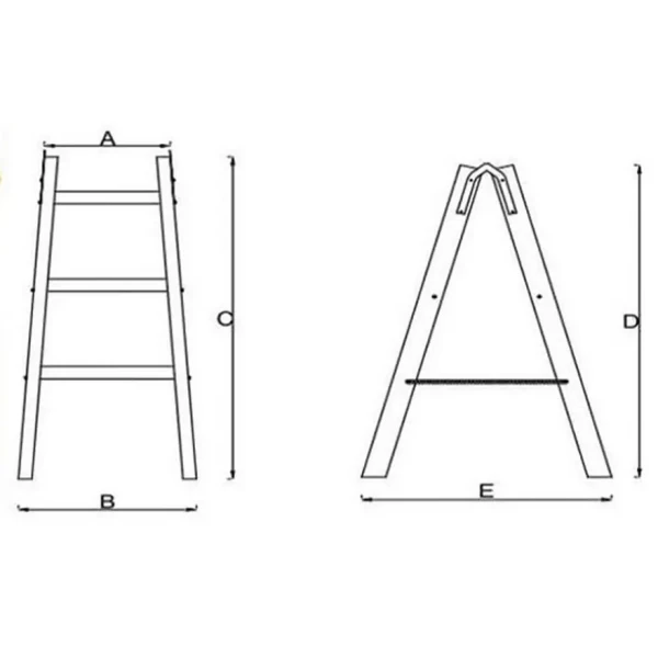 MaxMaster Drvene Merdevine 2x3 105cm ( 1769 ) 