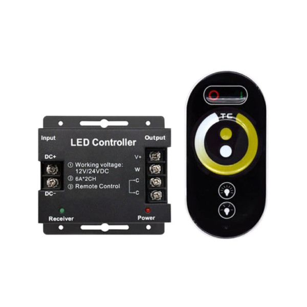 Kontroler za CCT LED trake, touch daljinski 144W