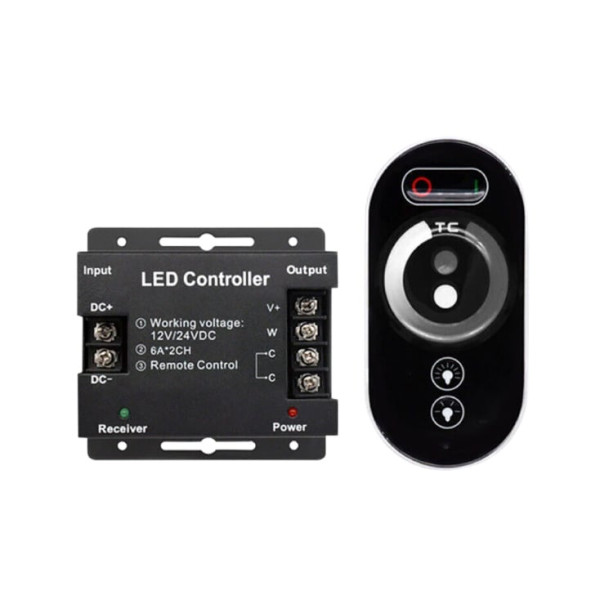 Dimer za LED trake, touch daljinski 216W