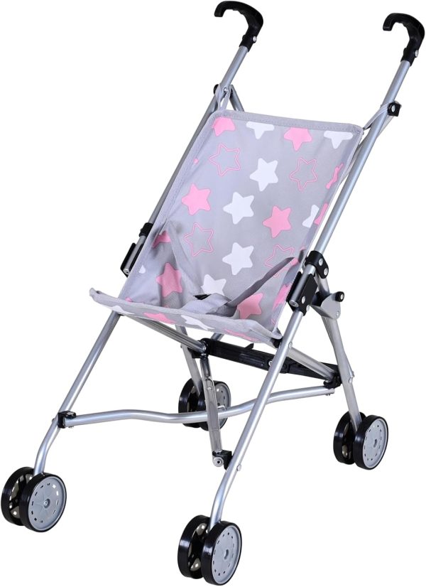 Kolica Sim Star grey pink