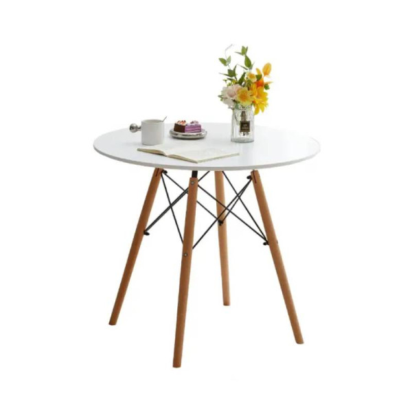 Trpezarijski sto-okrugli  Skandi beli 90cm 25-KS001