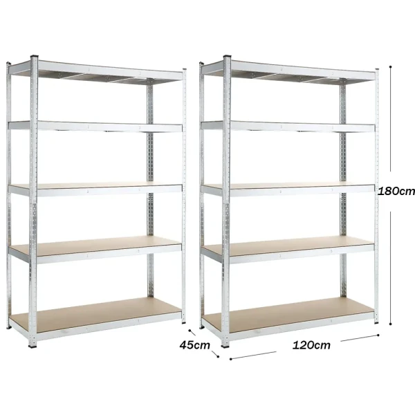 SuperHome 180x120x45cm 5x225kg Metalna Montažna Polica ( 1871 )