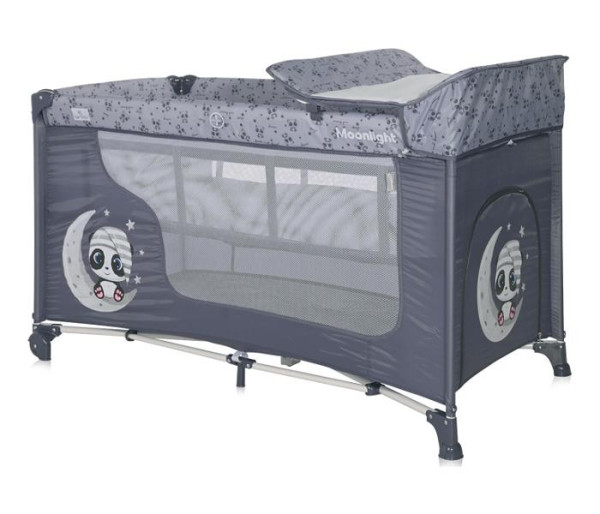 LORELLI PRENOSIVI KREVET MOONLIGHT 2 NIVOA - COOL GREY PANDAS (2023)
