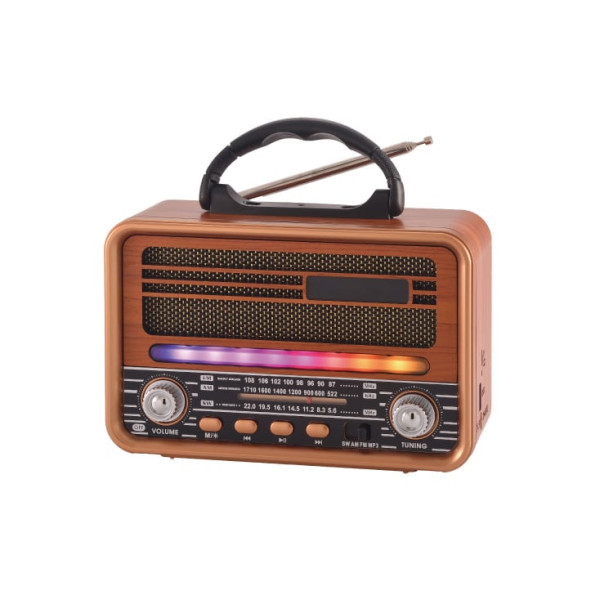 Prenosni retro RGB Bluetooth radio 7068BT