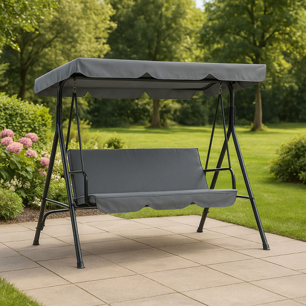 Baštenska ljuljaška siva 170x110x153 cm 24-LP003s