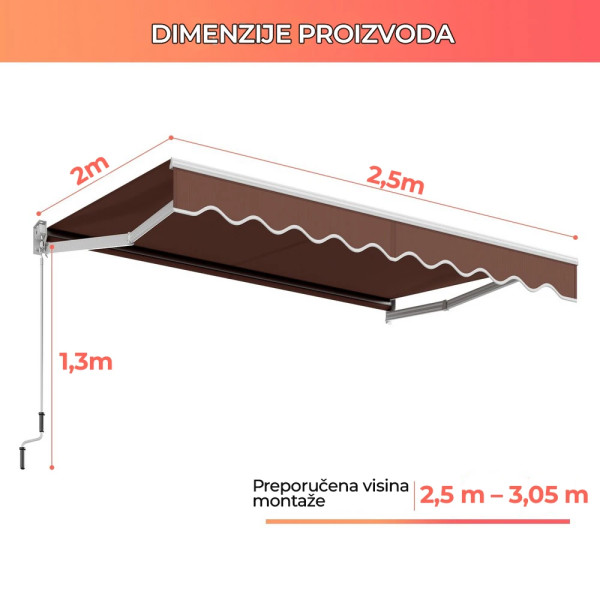 Tenda 250x200cm Braon ( 1932 )