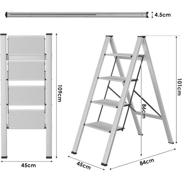 SuperStep Kućne Aluminijumske Merdevine 4 SLIM ( 1895 ) 