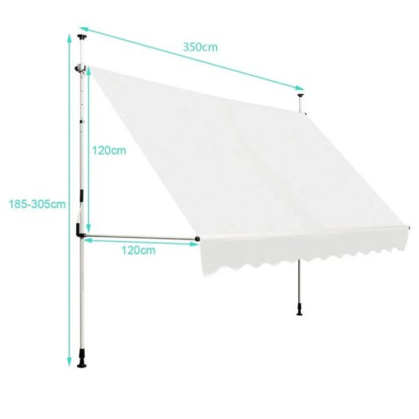 Montelux Easy 350x120cm Bež Balkonska Tenda ( 1964 ) 