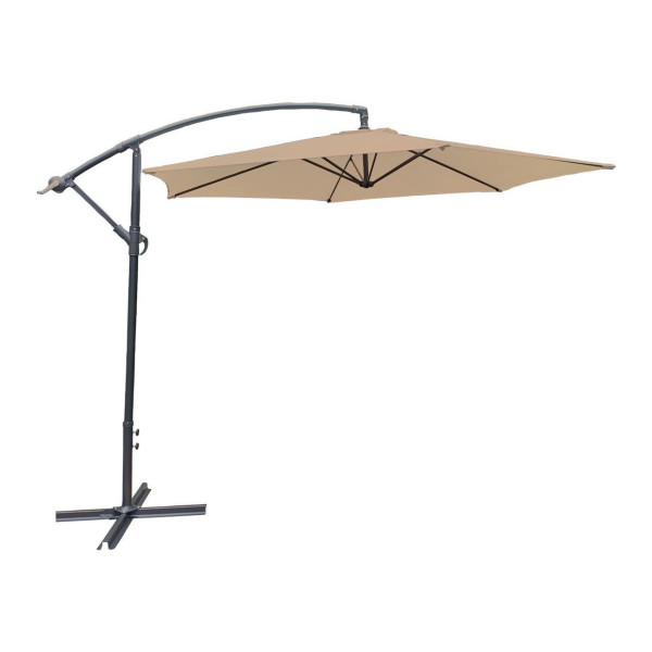 Viseći aluminijumski suncobran 300 cm sivo-braon