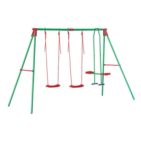 Kombinovana metalna ljuljaška za decu 3u1, 327x139x200cm