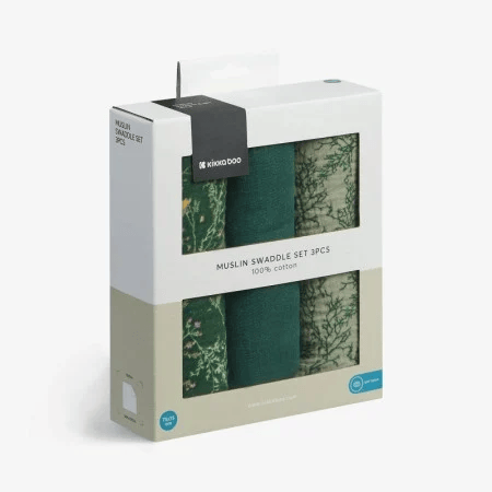 Pelene od muslina set 3 pcs 75x75 Secret Garden Green KKB12103