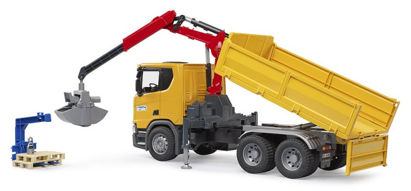 Kamion Scania R kiper sa kranom 2palete