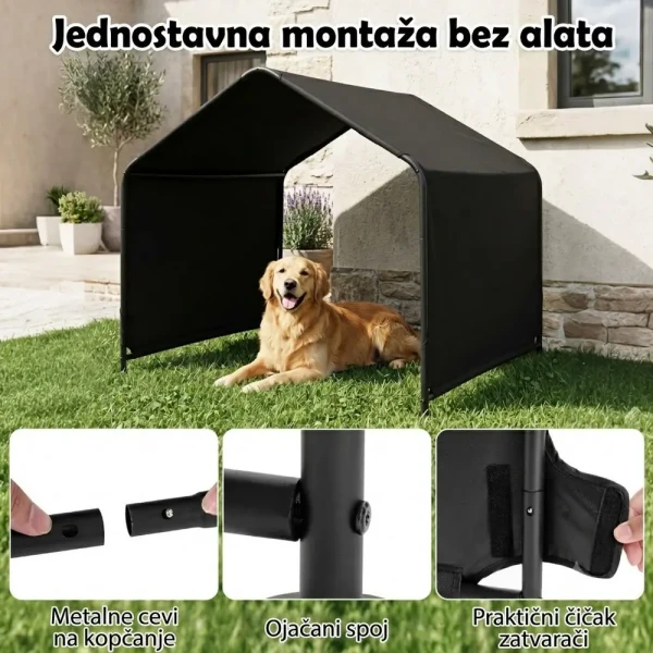 Domaro Nadstrešnica za pse sa vodootpornim krovom ( 2139 ) 