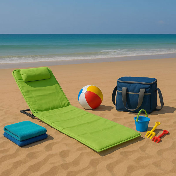 Ležaljka sklopiva za plažu 140x39cm zelena LP-722000Z
