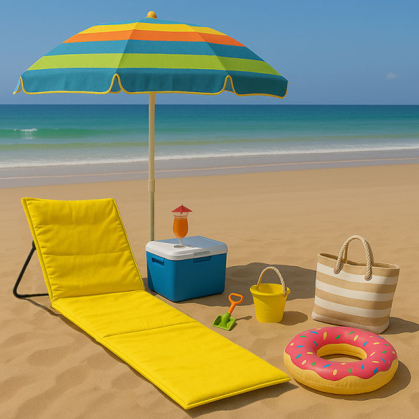 Ležaljka sklopiva za plažu 150x52cm žuta LP-720000Žuta