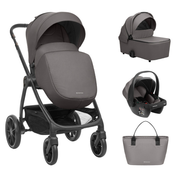 Kolica Modena 3in1 set sa I-SIZE I-Prime autosedištem i tvrdom korpom Dark Grey