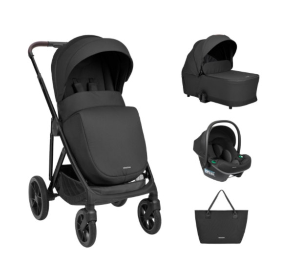 Kolica Chiara 3in1 set sa I-SIZE I-Prime autosedištem i tvrdom korpom Black