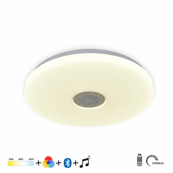 Bluetooth LED plafonjera 2244W CCT+RGB dimabilna sa zvučnikom